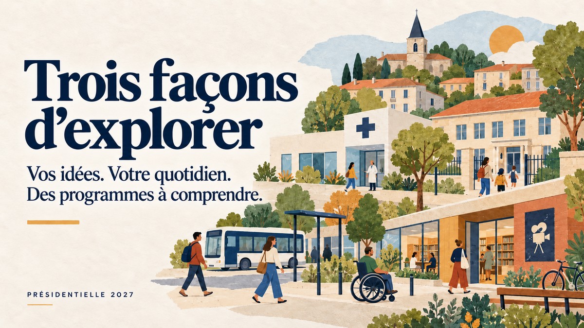 Trois façons d’explorer — vos idées, votre quotidien, des programmes à comprendre.